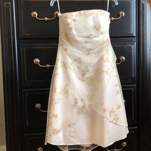 Ivory strapless dress